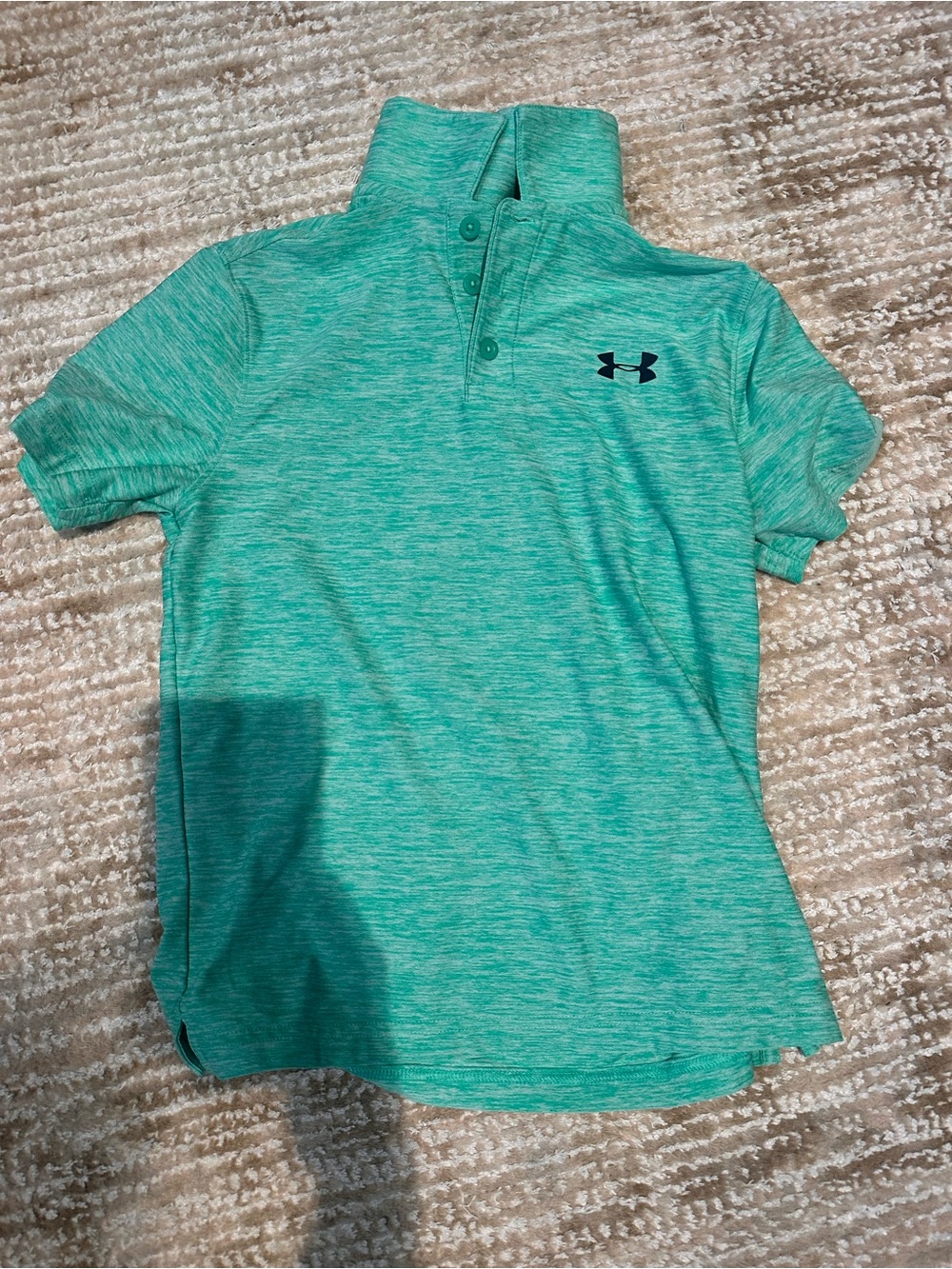 Under Armour Boys' bright green Short Sleeve Polo